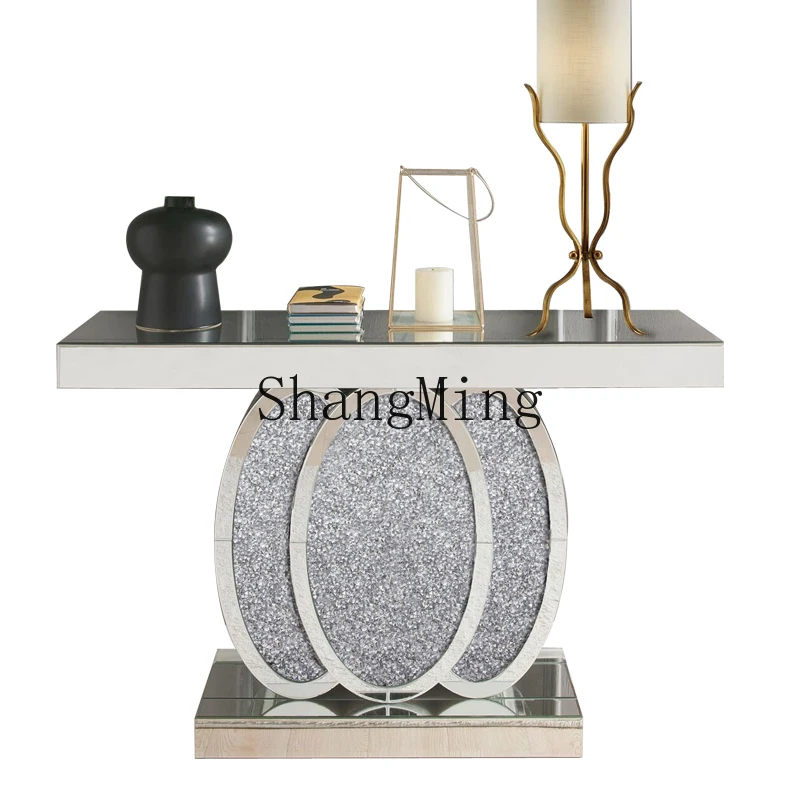 

CL Entryway Table Storage Partition Decorative Creative Entryway Table Light Luxury Style Modern Entryway Cabinet