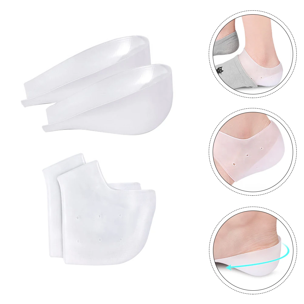 

1 set Invisible Heel Protector Inner Height Insoles U Shape Design Stretch Reusable Breathable Venting Foot Cushion Support Pad