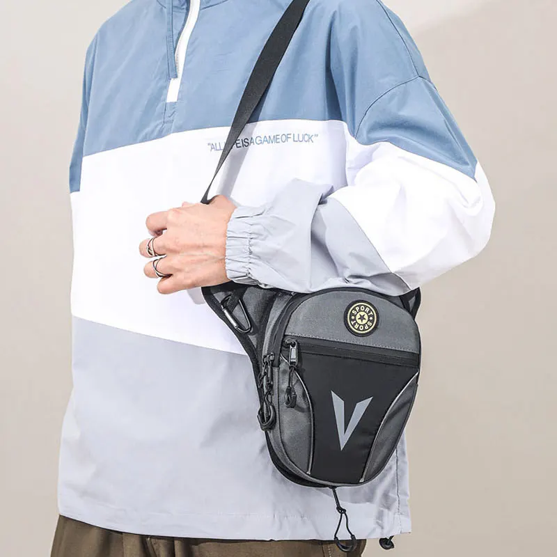 Bolso de hombro de moda para deportes al aire libre, bolsa pequeña de tela Oxford impermeable para hombres, ligero, cómodo y versátil