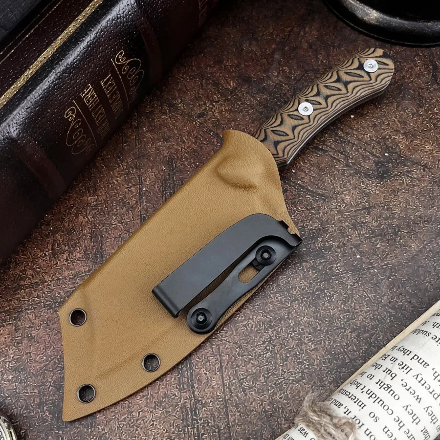 RMJ مع كيديكس غمد في الهواء الطلق بقاء شفرة مثبتة سكين EDC متعددة الوظائف دائم أدوات المرافق EDC سكاكين التخييم للرجال