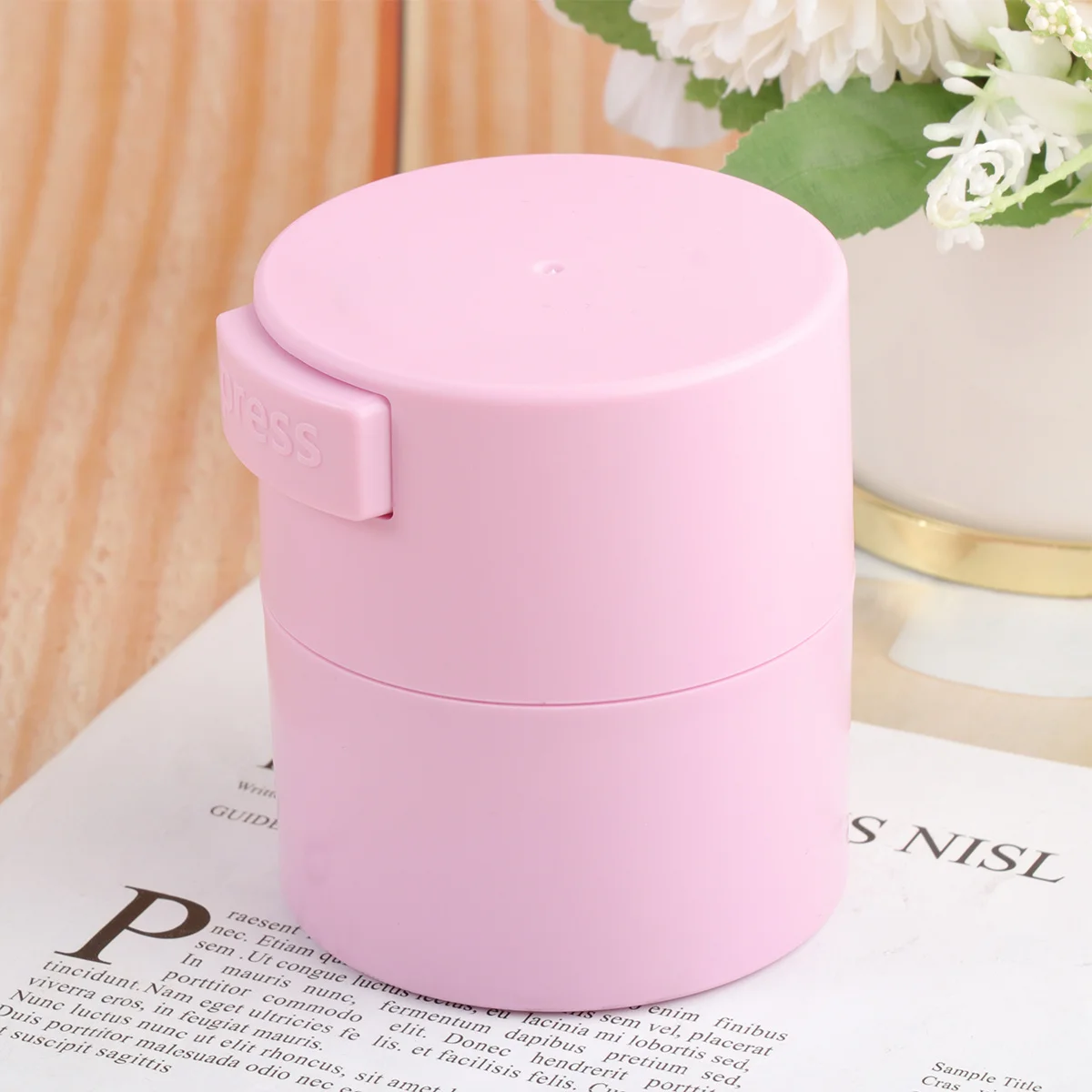 

1pc Eyelash Glue Storage Box Portable Waterproof Case For Adhesive Preservation Large Capacity Pink Eyelash Extension Container