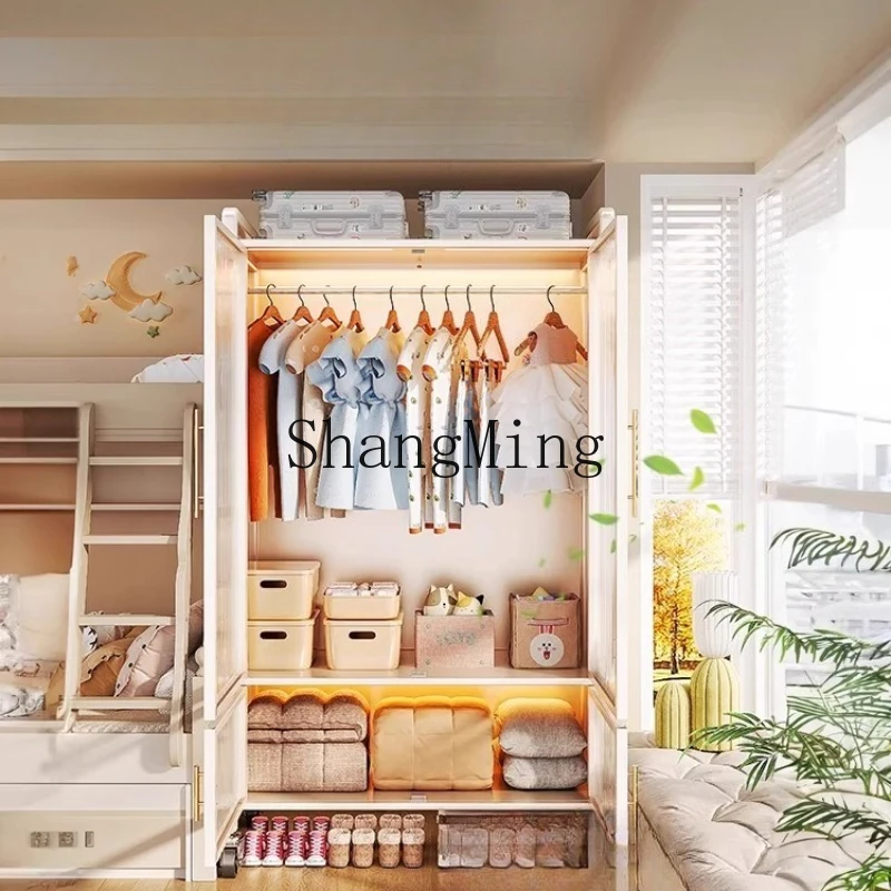

DHY simple wardrobe new home bedroom storage storage cabinet mobile hanging clothes wardrobe