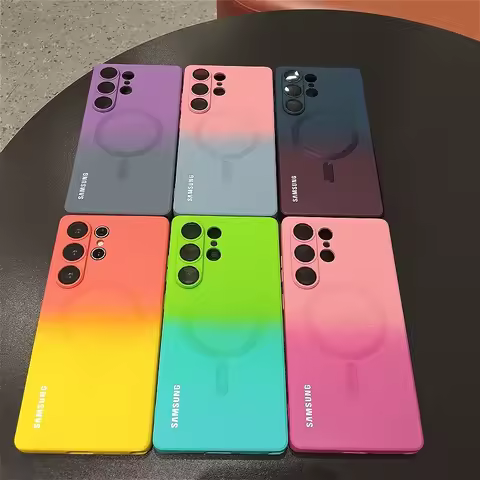 Comes With Lens Film Gradient Color Case For Samsung Galaxy S25 FE S24 S23 S22 S21 S20 Ultra Plus S21 S20 FE Soft Silicone Cover