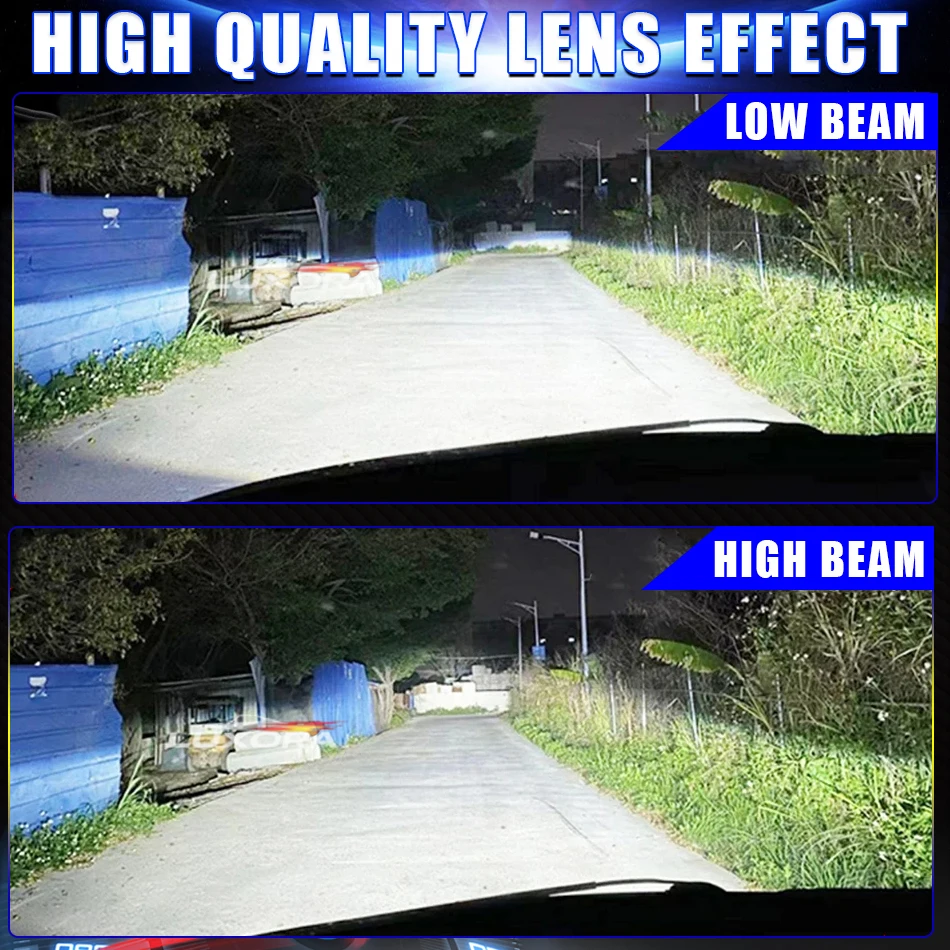 Nuevas bombillas de faros LED H4/9003/HB2 lente de proyector Canbus LED superbrillante 3500W 4000000LM 6000K haz alto/bajo para coche y motocicleta