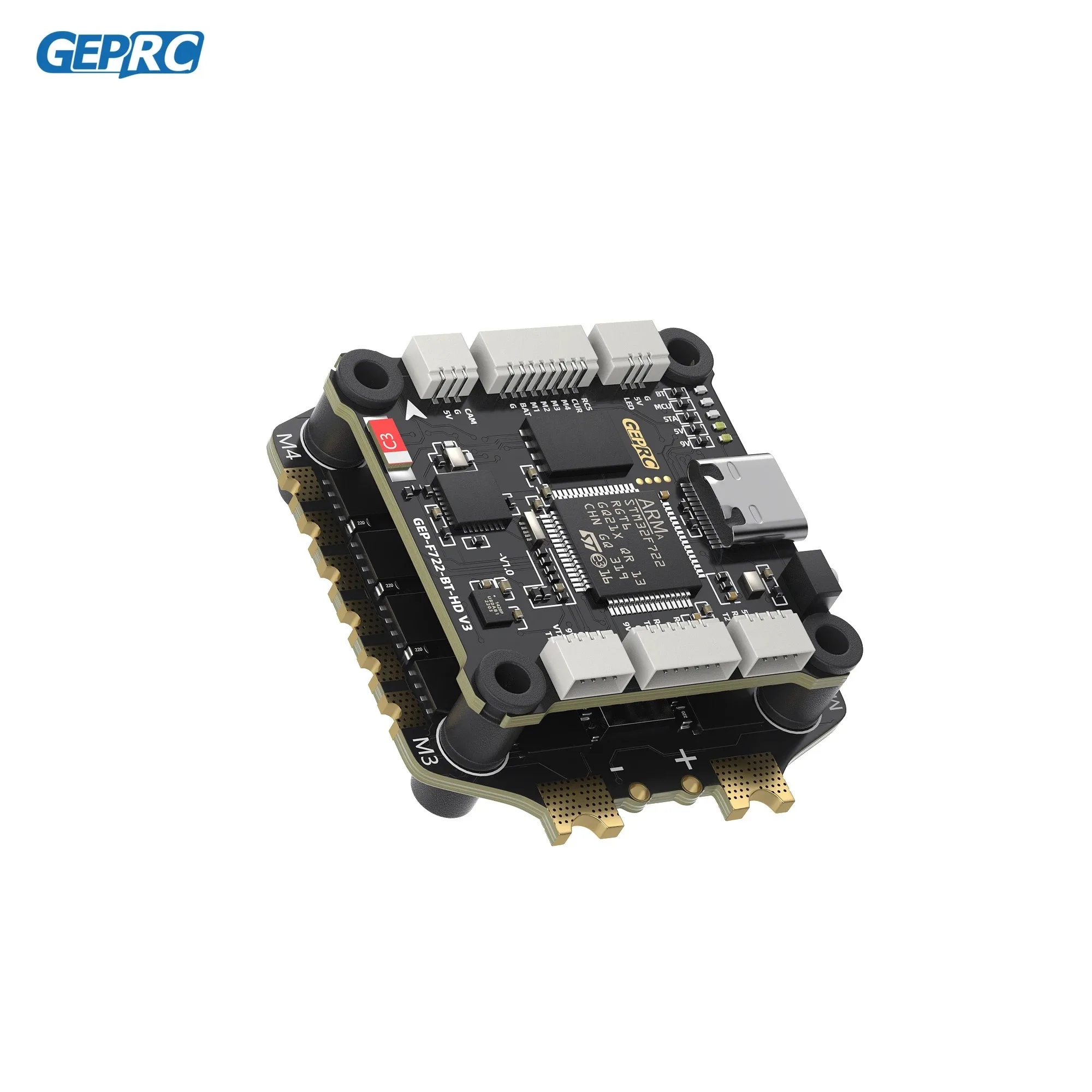 GEPRC TAKER F722 BT 8Bit 65A 60A 50A Stack 4IN1 ESC 512M สีดํากล่อง 32Bit ข้อมูลวิเคราะห์บันทึกเที่ยวบินบารอมิเตอร์ Racing FPV Drone