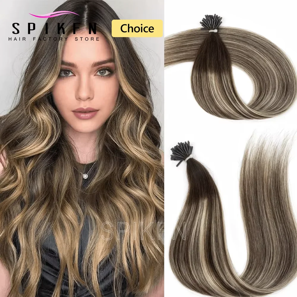 

Черные человеческие волосы Ombre Micro I Tip 16-20 дюймов, натуральные прямые человеческие волосы Balayage, наращивание волос на кончиках, 50 шт./упак., 30 г
