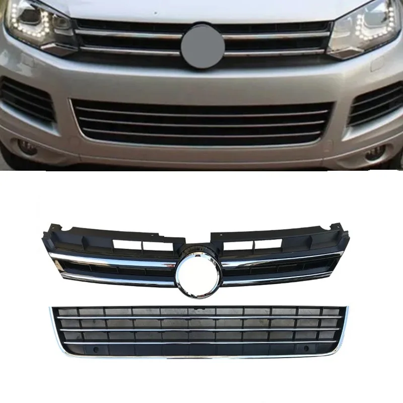 7P 6853677 A Dla VW Touareg 2011 2012 2013 2014 2015 Automatyczna wymiana przedniej maski Zderzak Siatka Kratka Dolna Kratka