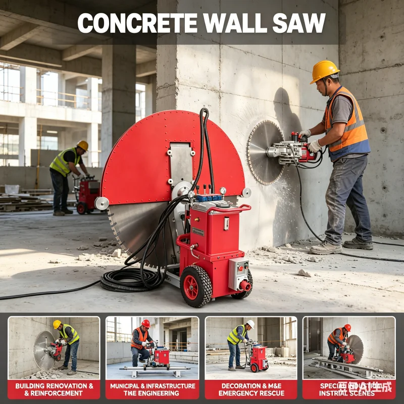 Industrial Brushless Handheld Electric Ring Saw 220V 8800W 600mm Blade 500mm Depth Stone Concrete