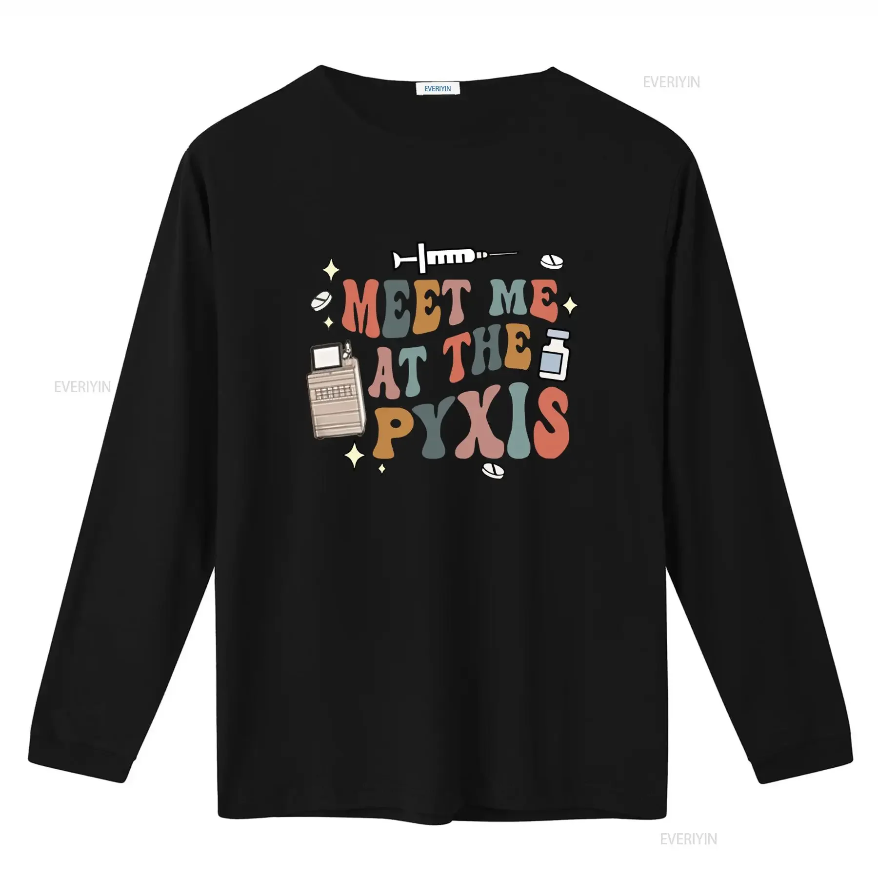 Retro Nurse Humor T Shirt Meet Me At The Pyxis Med Count Pharmacy Tech Surg Icu Nursing Pharm Pharmacist Medication Dispenser
