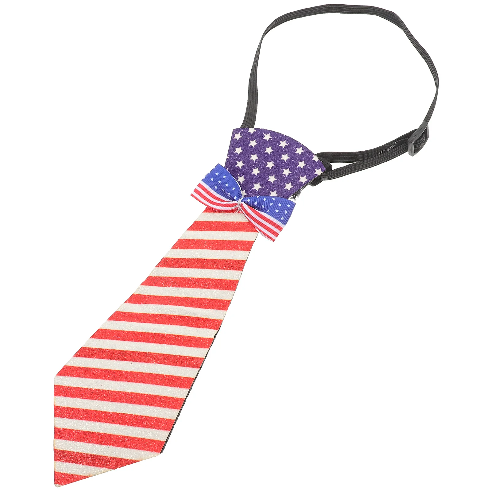 Corbata decorativa para fiesta, disfraz del Día de la independencia, corbata ligera, accesorio patriótico de EE. UU., traje de Cosplay para banquete de graduación