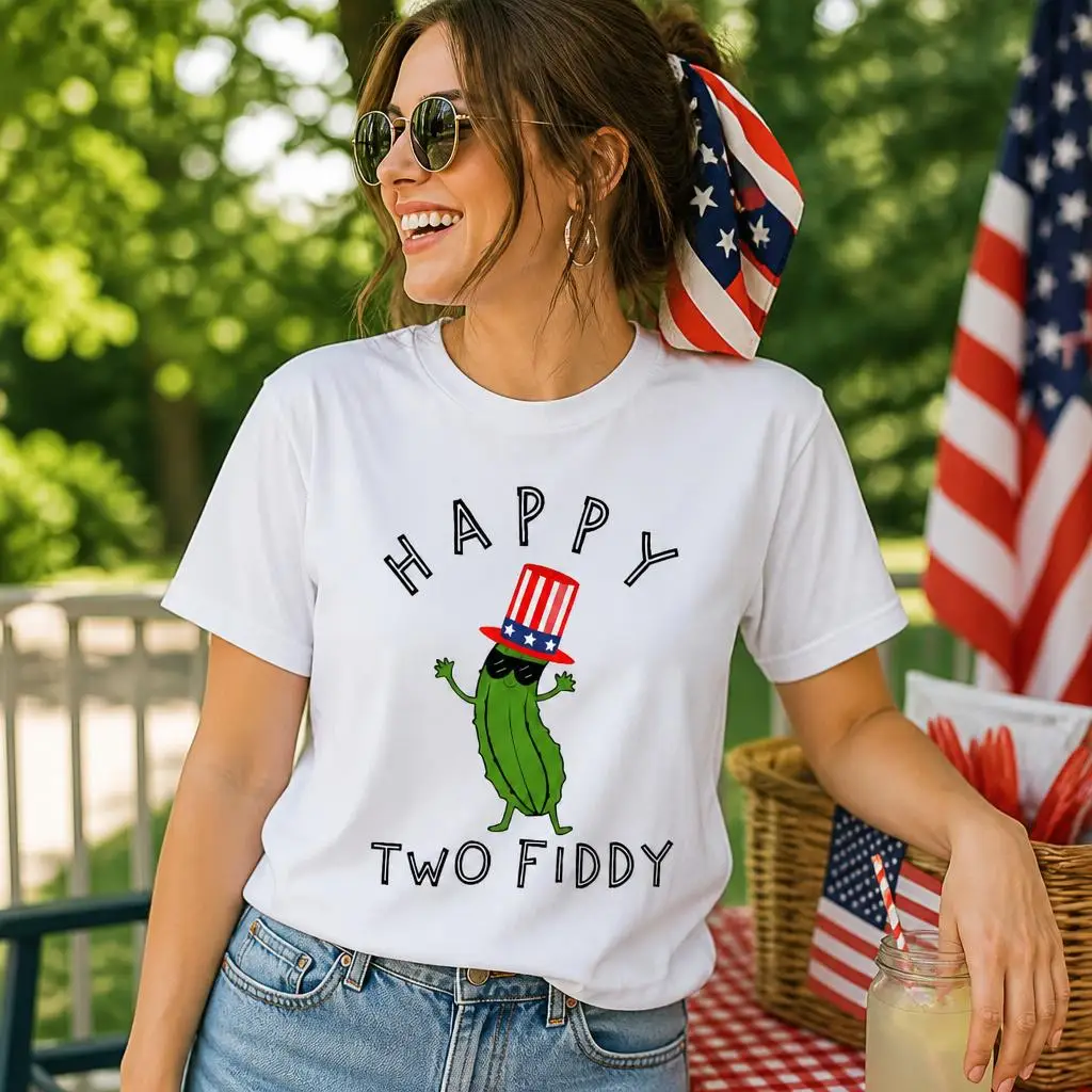Two Fiddy Pickle Men T Shirt 100% Cotton Clothing Fun Short Sleeve Tee Gift T-Shirts