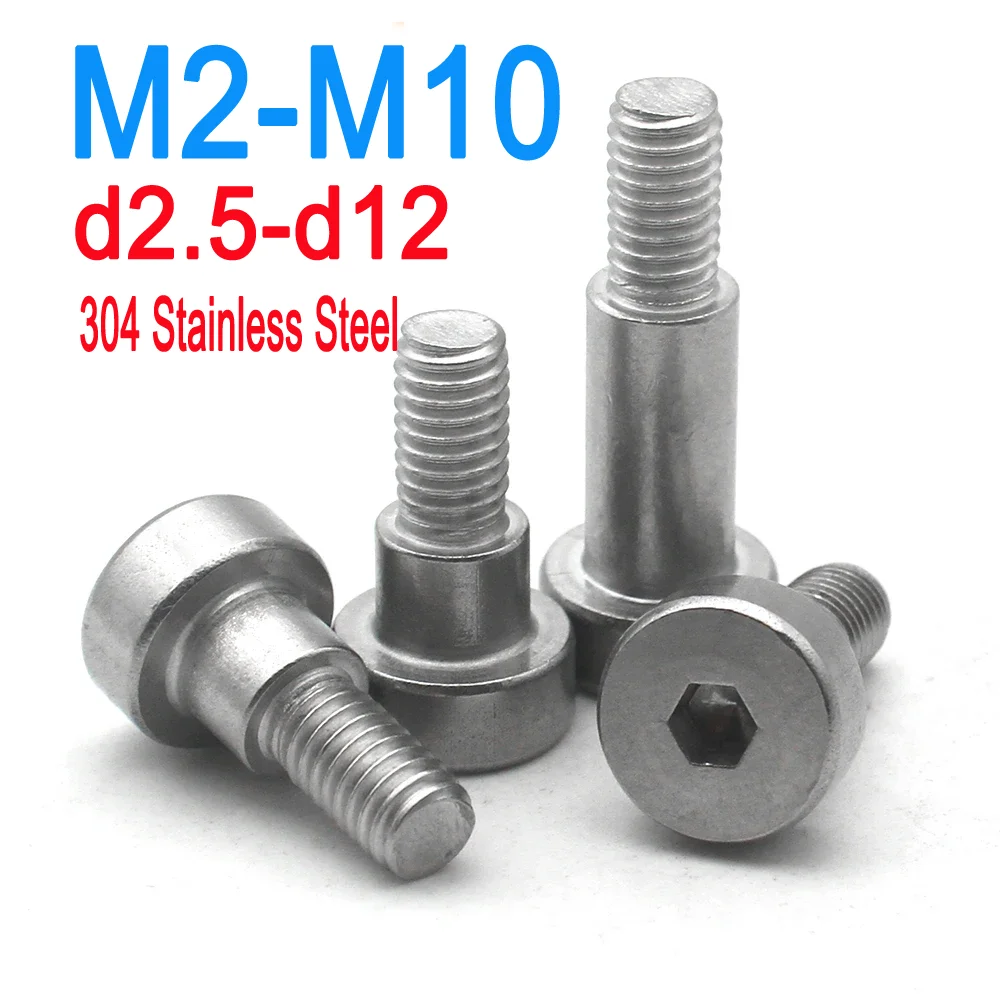 

M2 M2.5 M3 M4 M5 M6 M8 M10 d2.5-d12 304 Stainless Steel Hexagon Hex Socket Cap Head Roller Bearing Shoulder Screw Bolt 5pcs/lot