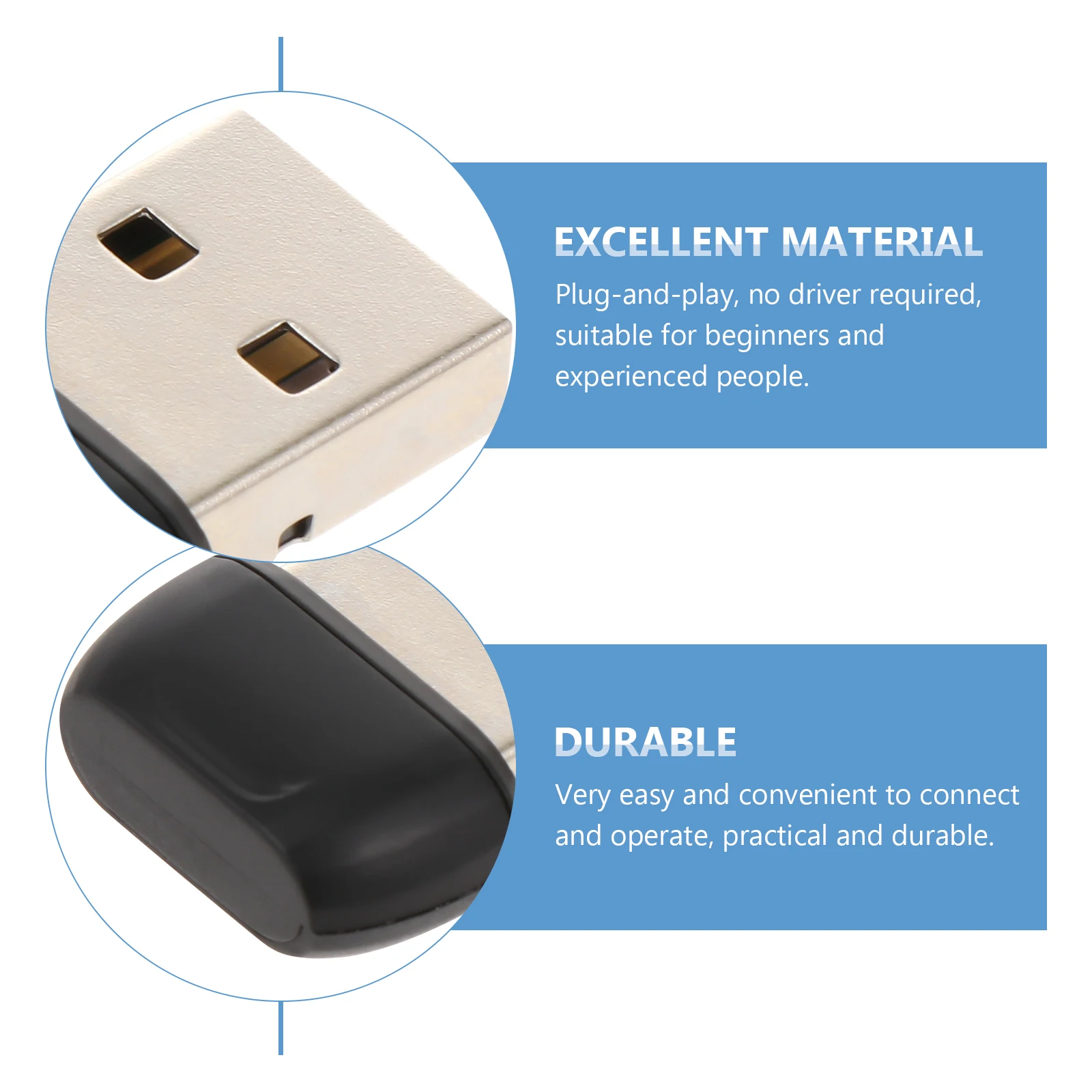 

USB Wireless Adapter for Keyboard Mouse High Transmission Portable Audio Receiver Computer 5.0 Technology Keyboard