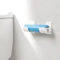 Wall Mounted Organizer No Hole Storage Tray Kitchen Shelf Cling Film Trash Bag Organizer Cabinet Refrigerator Side Storage Shelf - Image 4