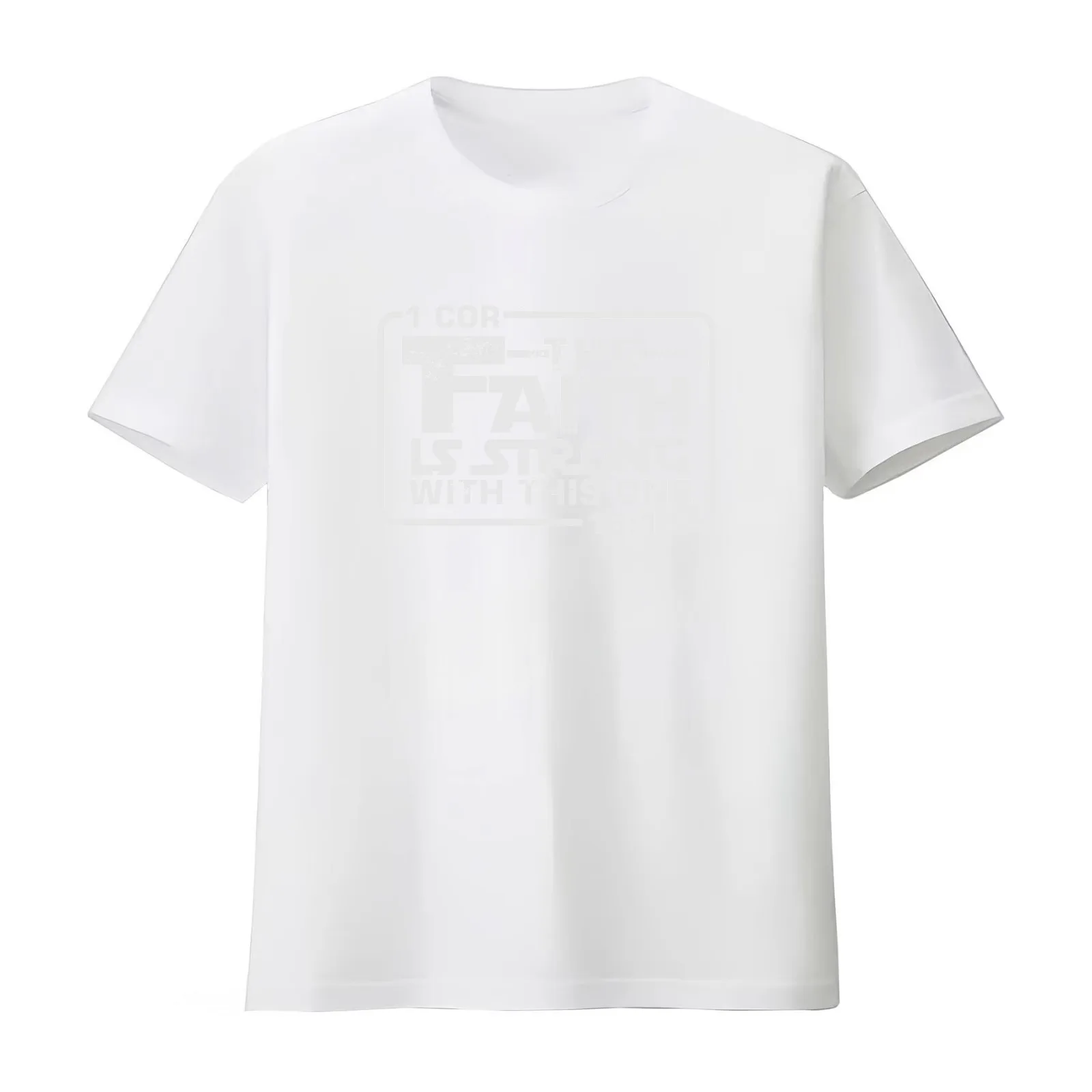 The Faith is strong with this one Christian Funny T-Shirt Summer Casual Cotton Tee Oversized Streetwear Tops Unisex Men Women