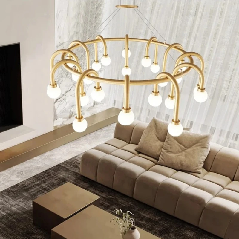 

MZISOSOD for G9 LED Italian copper glass bubble gold silver hanging lamp 2024 chandelier lighting suspension luminaire modern