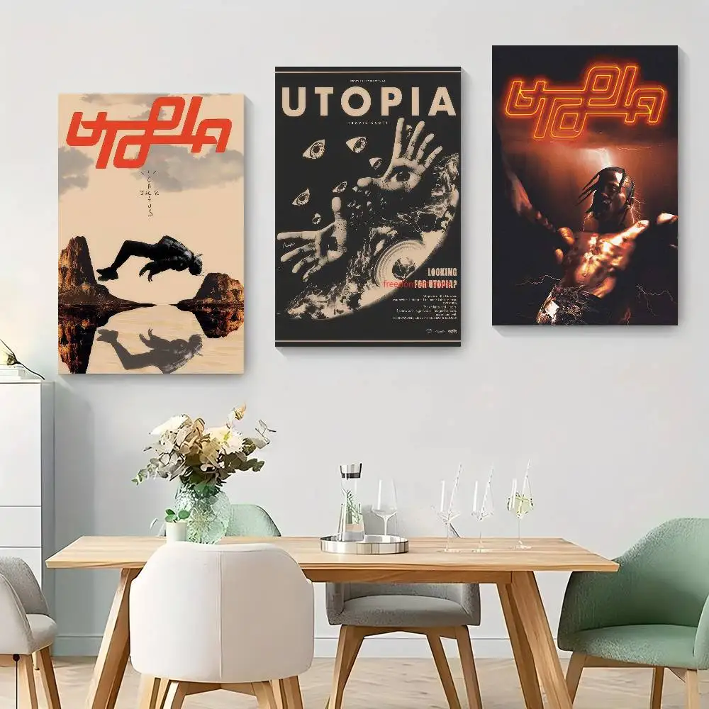 Singer Travis Scott Utopia  Good Quality Prints and Posters HD Quality Poster Wall Art Painting Study Home Decor