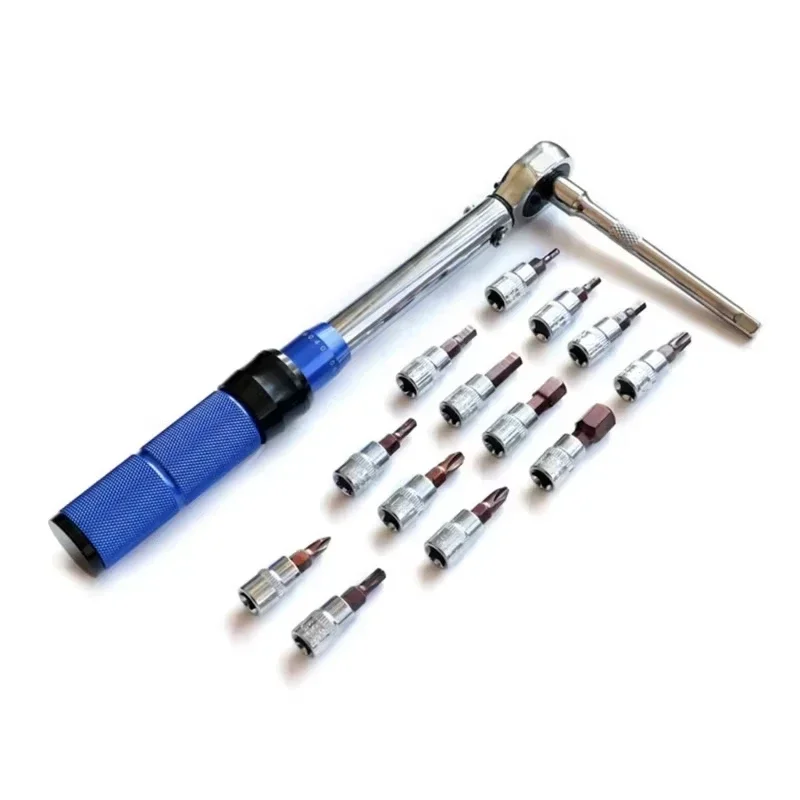 

15 шт. набор гаечных ключей 1/4 "2-24 Нм двухнаправленный велосипедный шестигранный ключ инструмент торцевой гаечный ключ профессиональный комплект для ремонта велосипеда и мотоцикла