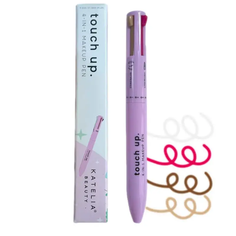 Lápiz de maquillaje 4 en 1 para cejas, resistente al agua, larga duración, fácil de colorear