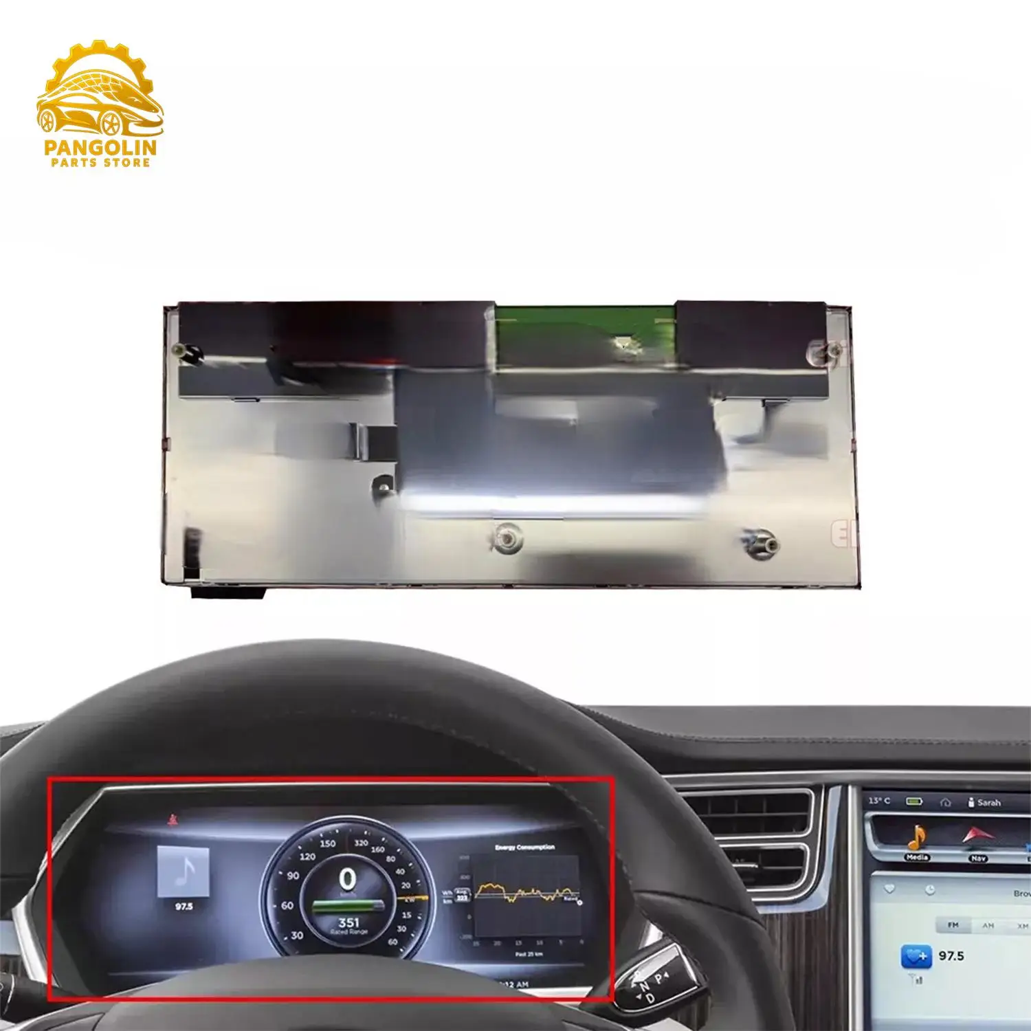 

Для Tesla Model S X GEN1 2012-2016 12,3-дюймовый цифровой приборный кластер, замена ЖК-экрана TX31D06VM2AAA 1039357-00-C