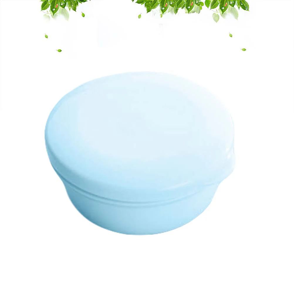 

Portable Removable Leak Proof Double Drain Plastic Soap Holder Container Box Case for Home Bathroom Outdoor Travel (Blue)