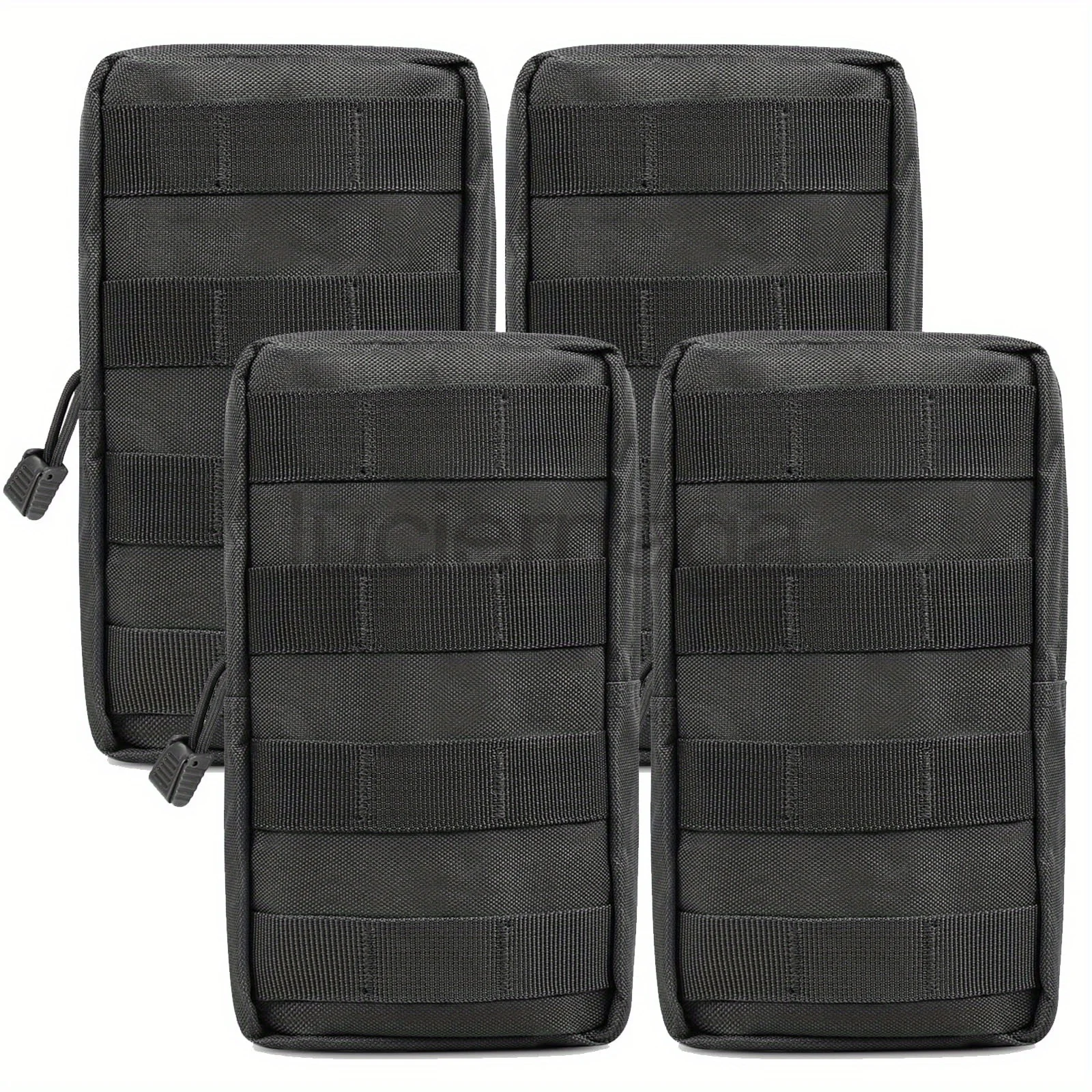 LUC 4 Pack 1000D Nylon MOLLE Pouch Wear-resistant Outdoor EDC Tool Accessory Waist Pack Multi-function Mobile Phone Storage Bag