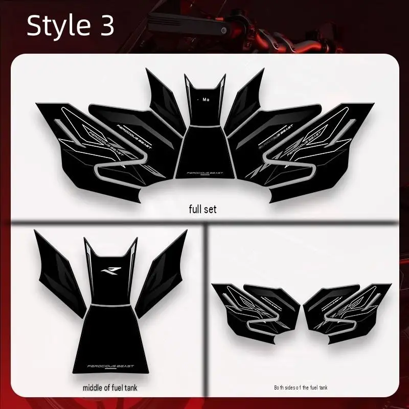 For ZONTES 703R 2026 Tank Armor Protective Sticker Wear‑Resistant Removable No Glue Residue Motorcycle Decal Mod Accessories