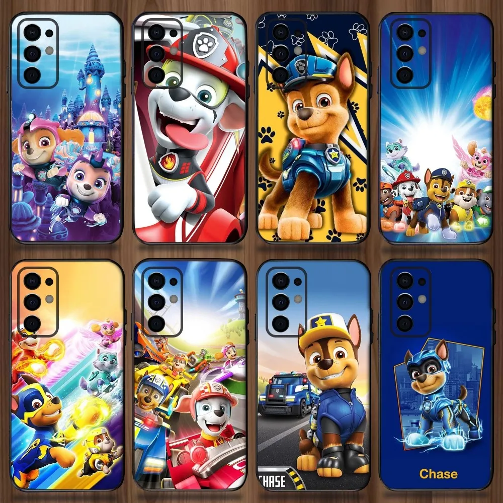 Anime P-Patrols Cartoon Dog Phone Case For Samsung Galaxy A13,A21s,A22,A31,A32,A52,A53,A71,A80,A91 Soft Black Cover