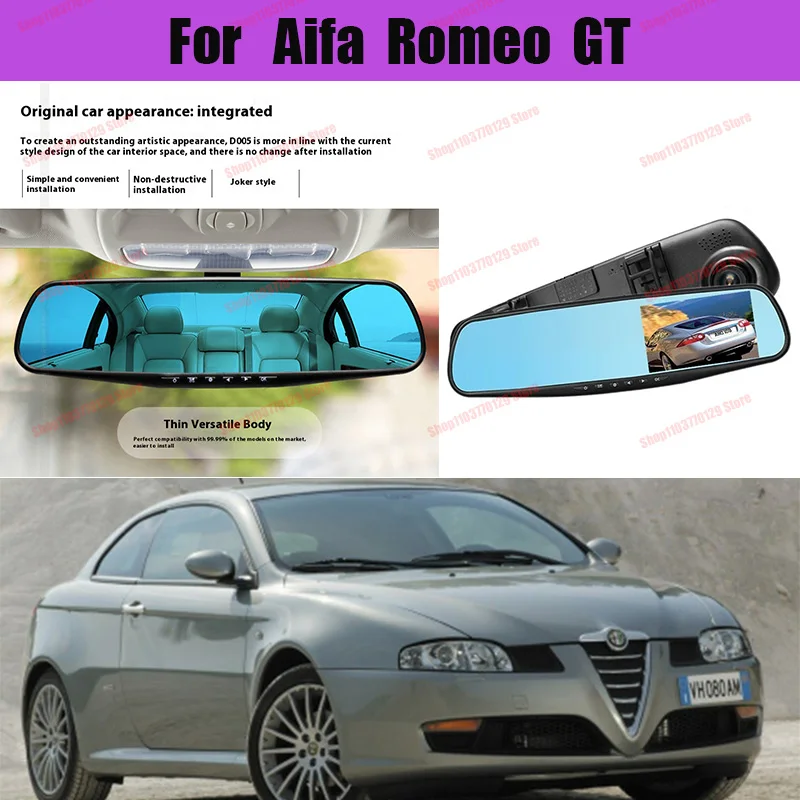 

For Aifa Romeo GT High definition dual lens driving recorder with front and rear dual recording reverse images Car dvr