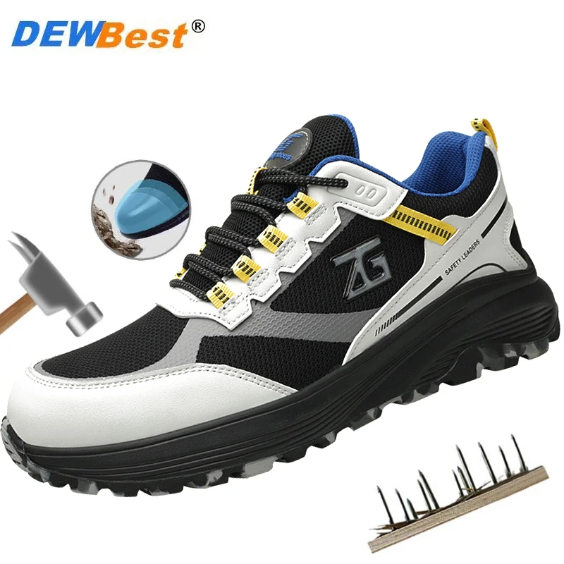 

Men's soft soled safety shoes, anti smashing and puncture EVA wear-resistant and anti slip protective shoes, sports shoes