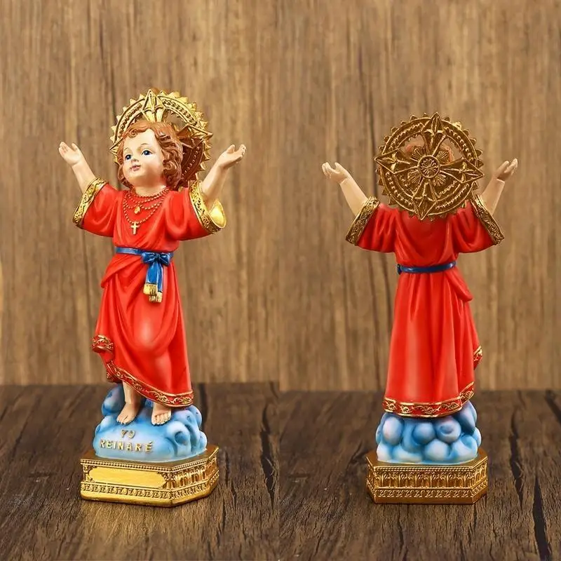 KX4B Holy Child Jesus Statue Religious Figurine Catholic Christian Gifts Resin Decor