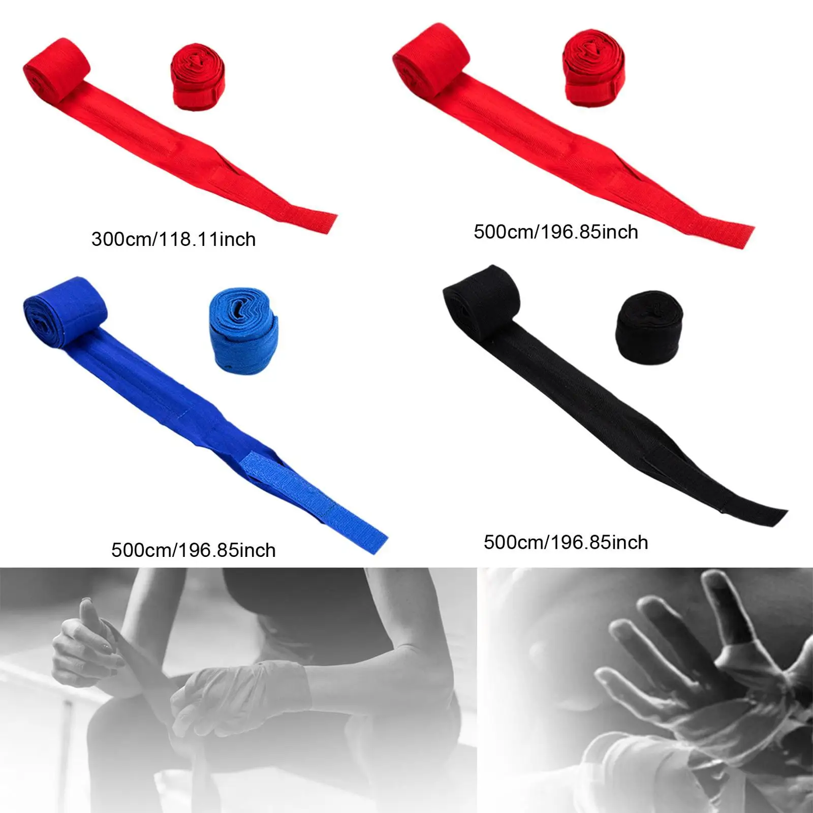 

2 шт., боксерские бинты для рук, боксерские бинты, хлопковая защита, дышащие спарринговые внутренние перчатки, поддержка запястья для тхэквондо, фитнеса