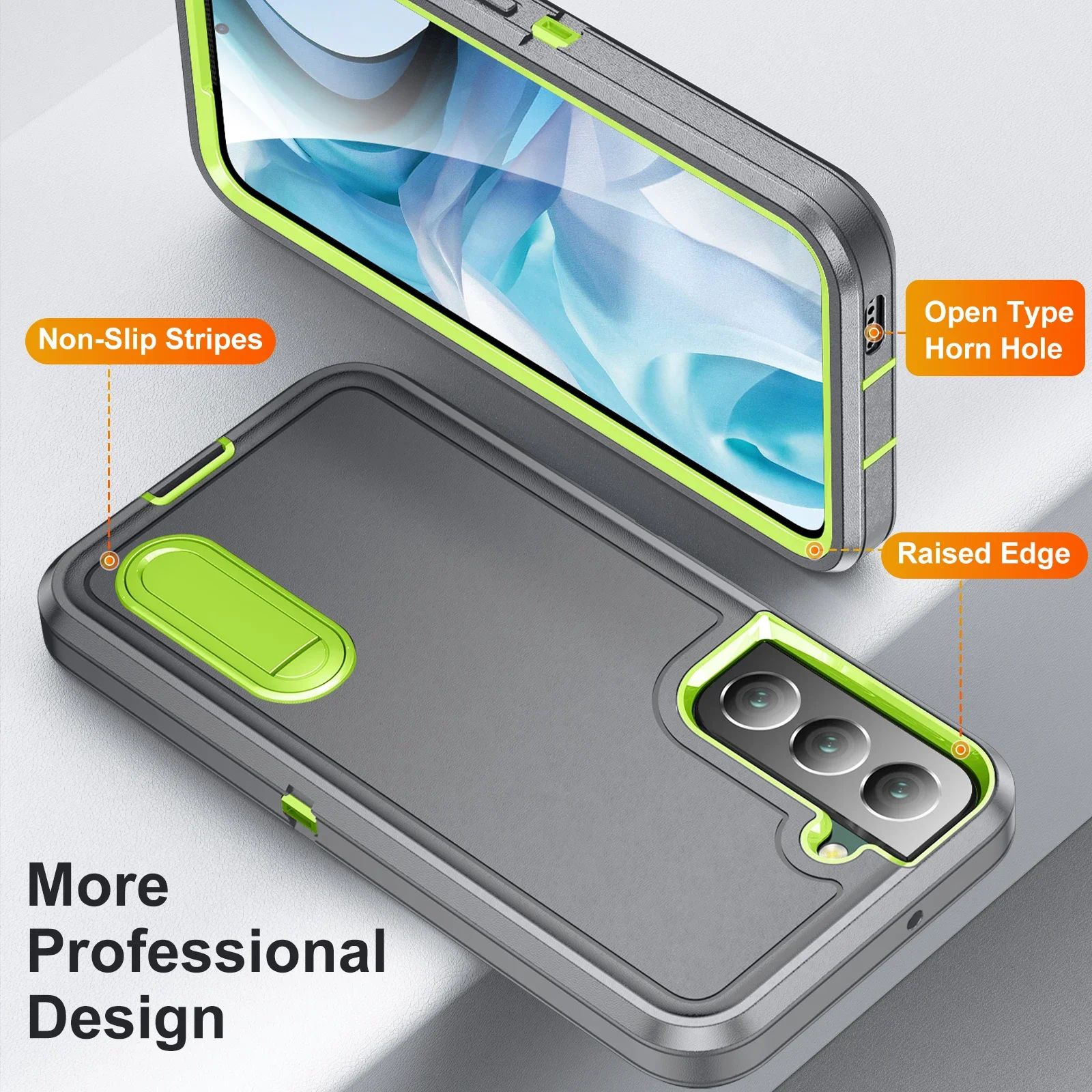 Non-Slip Drop Protection Funda Case for Samsung Galaxy S22 Ultra 5G S24 Plus S23 FE A15 A14 A54 A04S A53 A13 Back Cover Coque