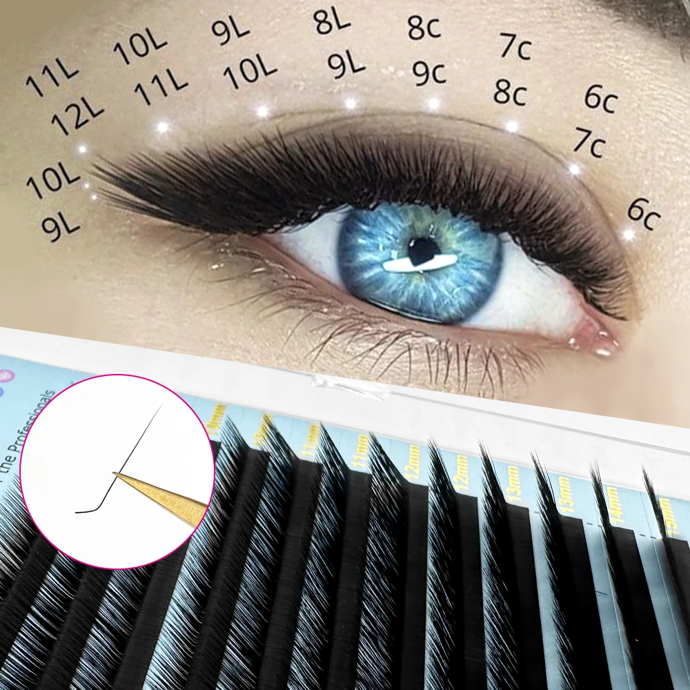 ABONNIE Mink Lashes Individual Natural False Eyelashes LJ/LB/L/M/LC/LD/LU/ Curl Premium Eyelash Extensions Supplies