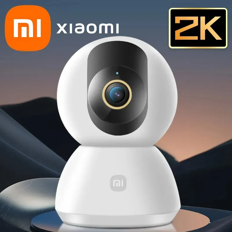 Xiaomi-cámara de seguridad inteligente Mi PTZ 2K para el hogar, Webcam de 360 °, 1296P, 3 megapíxeles, detección humana por Ia, visión nocturna, funciona con Miji