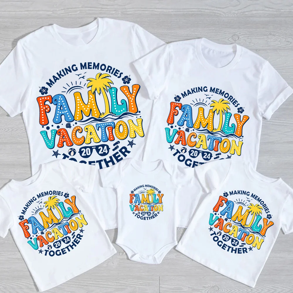 Making Memories Family Vacation 2024 Together Family Tshirt Travel Clothing Family Vacation Matching Shirts Summer Vacation Tee