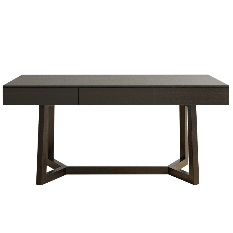 

Итальянский минималистичный стол, премиум-класса, в стиле лёгкой роскоши, современный минималистичный дизайн для дома, гостиной, кабинета, компьютерный стол из массива дерева, офисный стол.