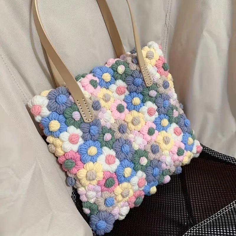 50 Hand-Crocheted Flowers – Perfect For Crafts, Clothing Decorations, And Home Décor; Ideal For Valentine's Day and Thanksgiving