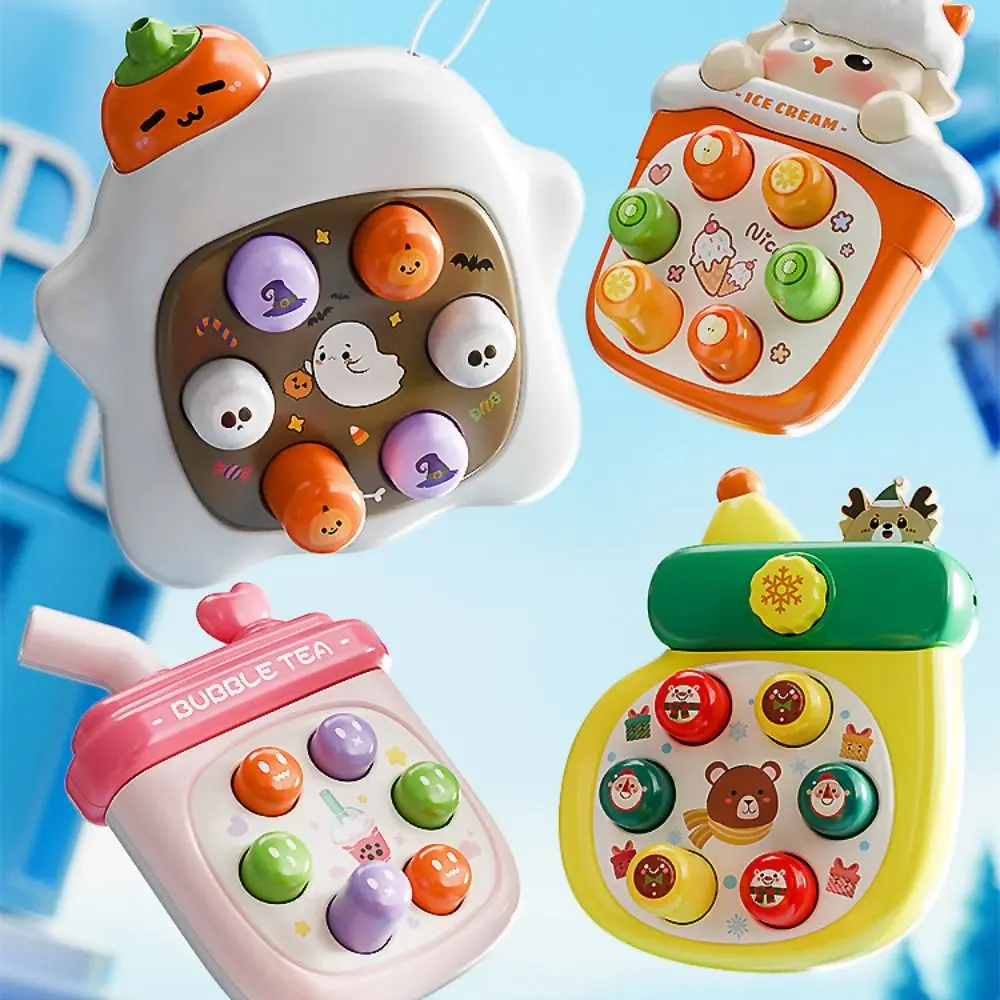 Educational Happy Groundhog Children's Colors Randomized Double Interactive Relaxation Self Care Fast Push Game Children