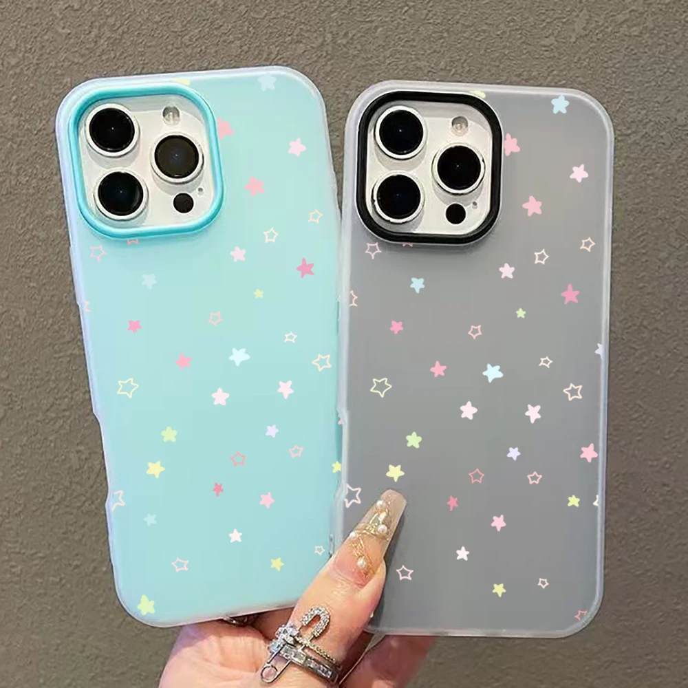 Niedliche Bunte Sternenhülle für Samsung Galaxy S26 S25 S24 S23 Ultra A57 A37 A56 A55 A54 A53 A17 5G A36 A35 A34 S21FE S22 Plus Cover – Detail 3