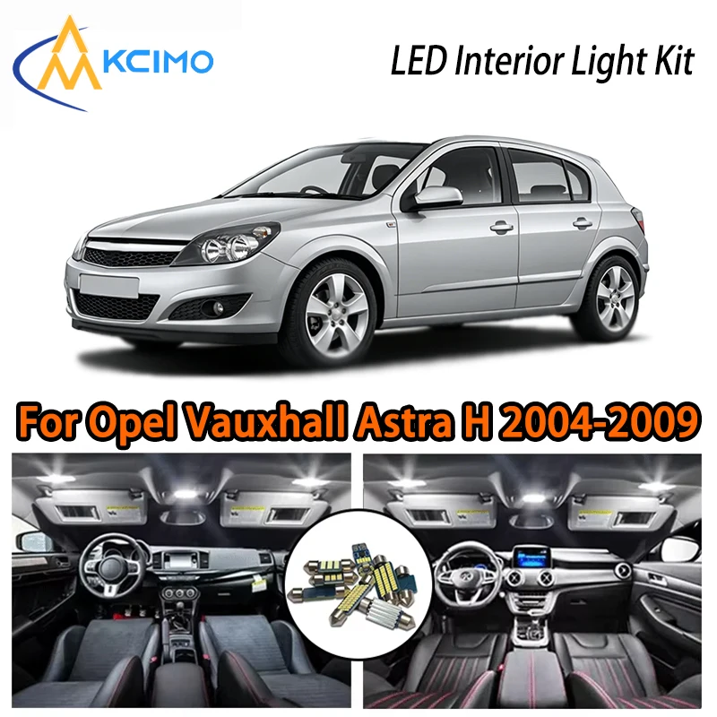 

Easy Install LED Interior Lights For Opel Vauxhall Astra H 2004-2009, White Blue Two Colors Choice Super Bright Long Life