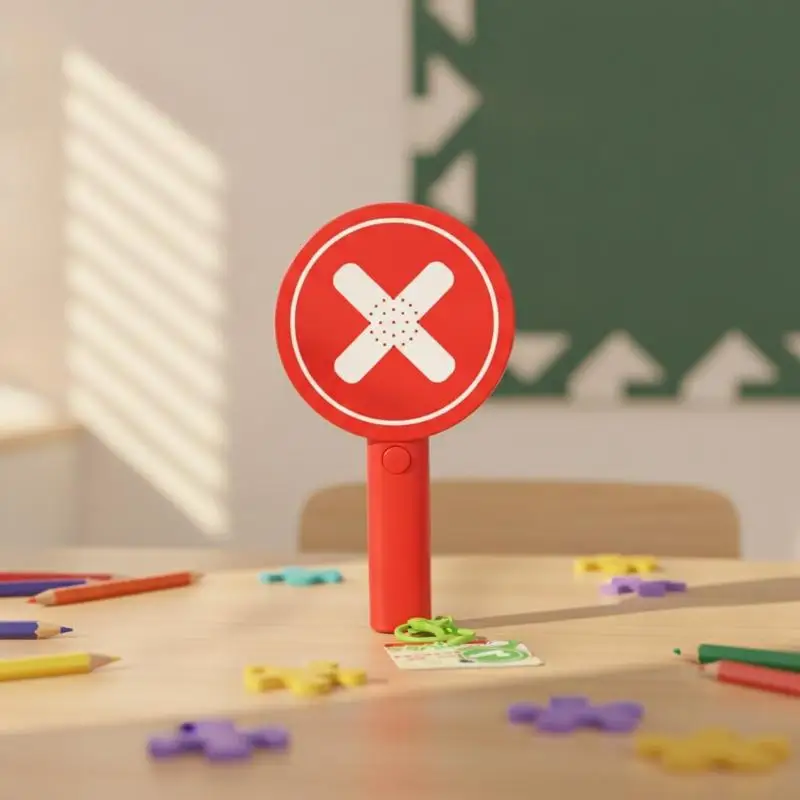 Richtige-Falsche-Antwort-Paddel mit Soundeffekt, rutschfestem Griff, wiederverwendbar für interaktive Quizspiele im Klassenzimmer. – Detail 2