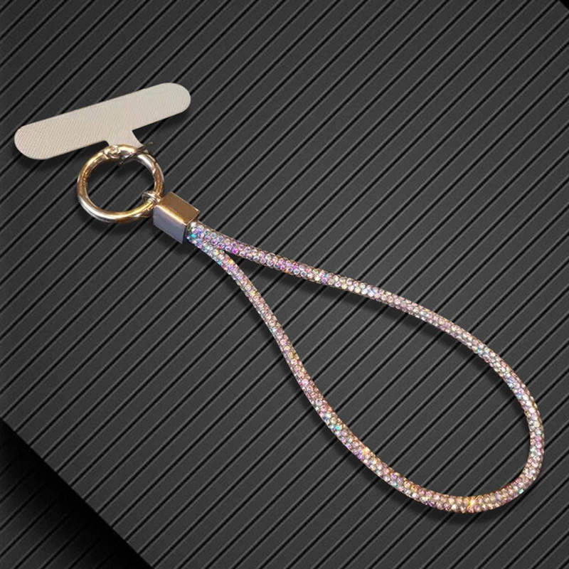 Luxury Phone Wrist Strap Lanyard Diamond Pendant Clip For iPhone 14 13 Samsung USB Flash Drives Keys Keychains Camera Keys Car