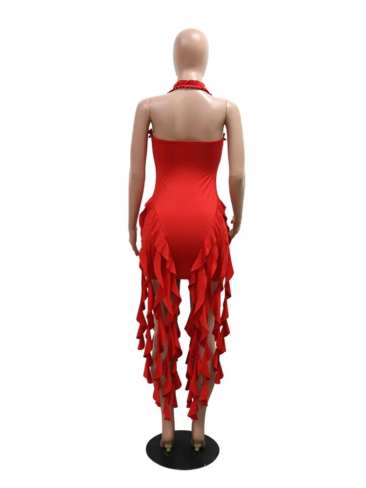 Wmstar Party Dresses Women Sleeveless SexyTierred Bodycon Tassel Elegant Birthday Outfits Maxi Dress Wholesale Dropshipping 2024