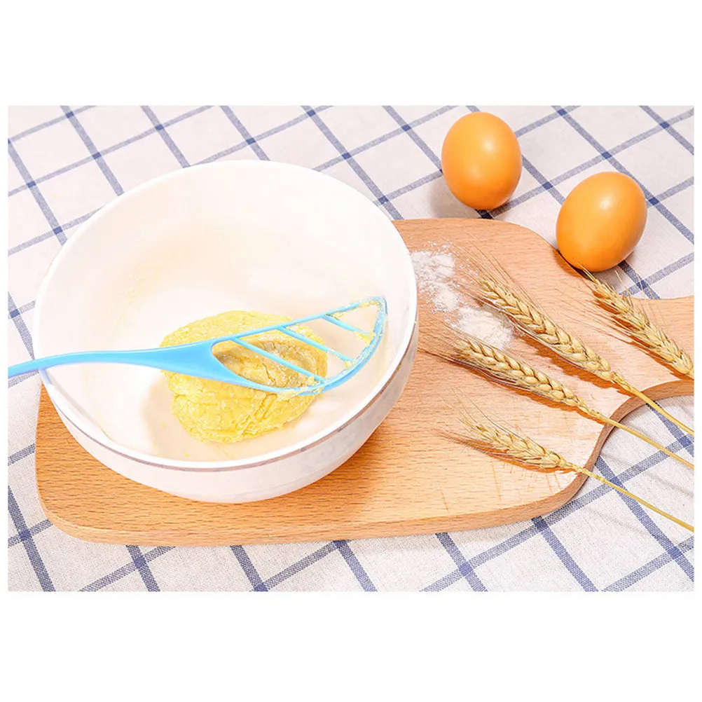 Plastic Egg Whisk Multipurpose Coffee Dough Whisk Random Color Ergonomic Flexible Non Stick Easy Clean Dishwasher Safe