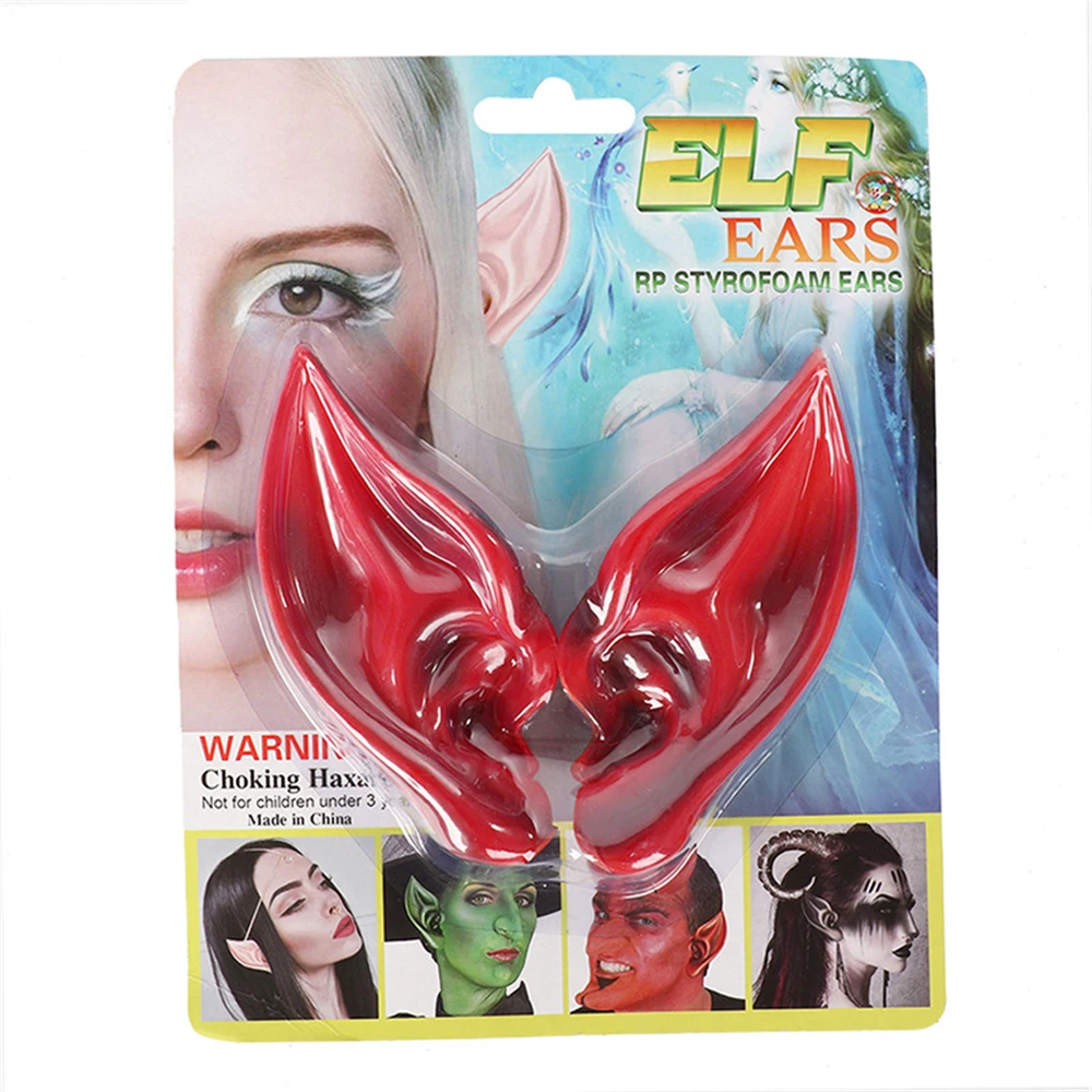 Halloween Cosplay Latex Fairy Angel Elf Ears Masquerade Party Costumes Halloween Party Decoration Supplies Photo Props Kids Gift