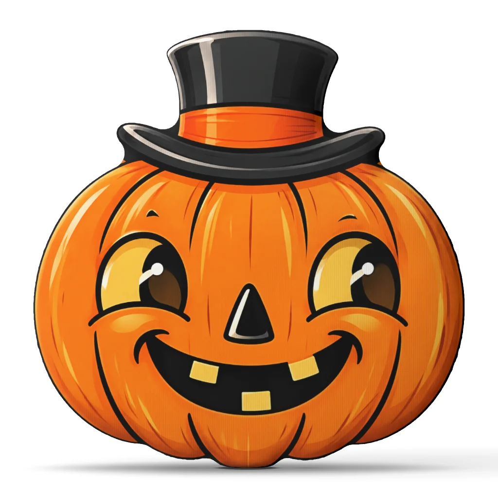 Cute Jack O Lantern Pumpkin Shaped Pillow Halloween Cushion Top Hat Character Throw Pillow Stuffed Sofa Home Decor Kids Gift