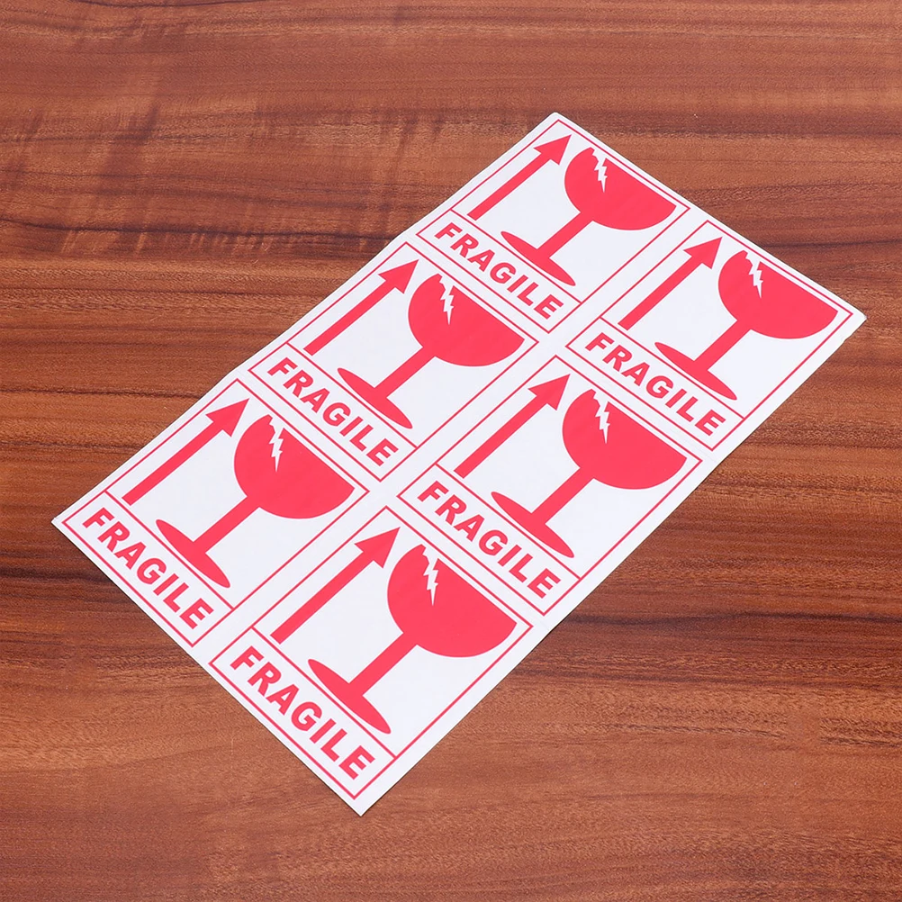 

Fragile Warning Stickers 2 Packages Adhesive Backside Clear Handle With Care Sign Safe Transportation Plate Package