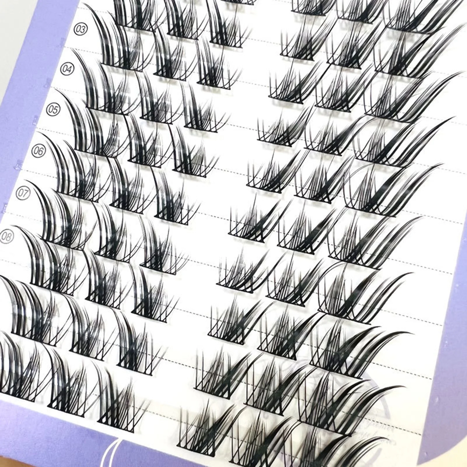 10쌍 폭스아이 가짜 속눈썹 연장 클러스터 스모키 윙드 속눈썹 여성용 자연스러운 볼륨 DIY 속눈썹