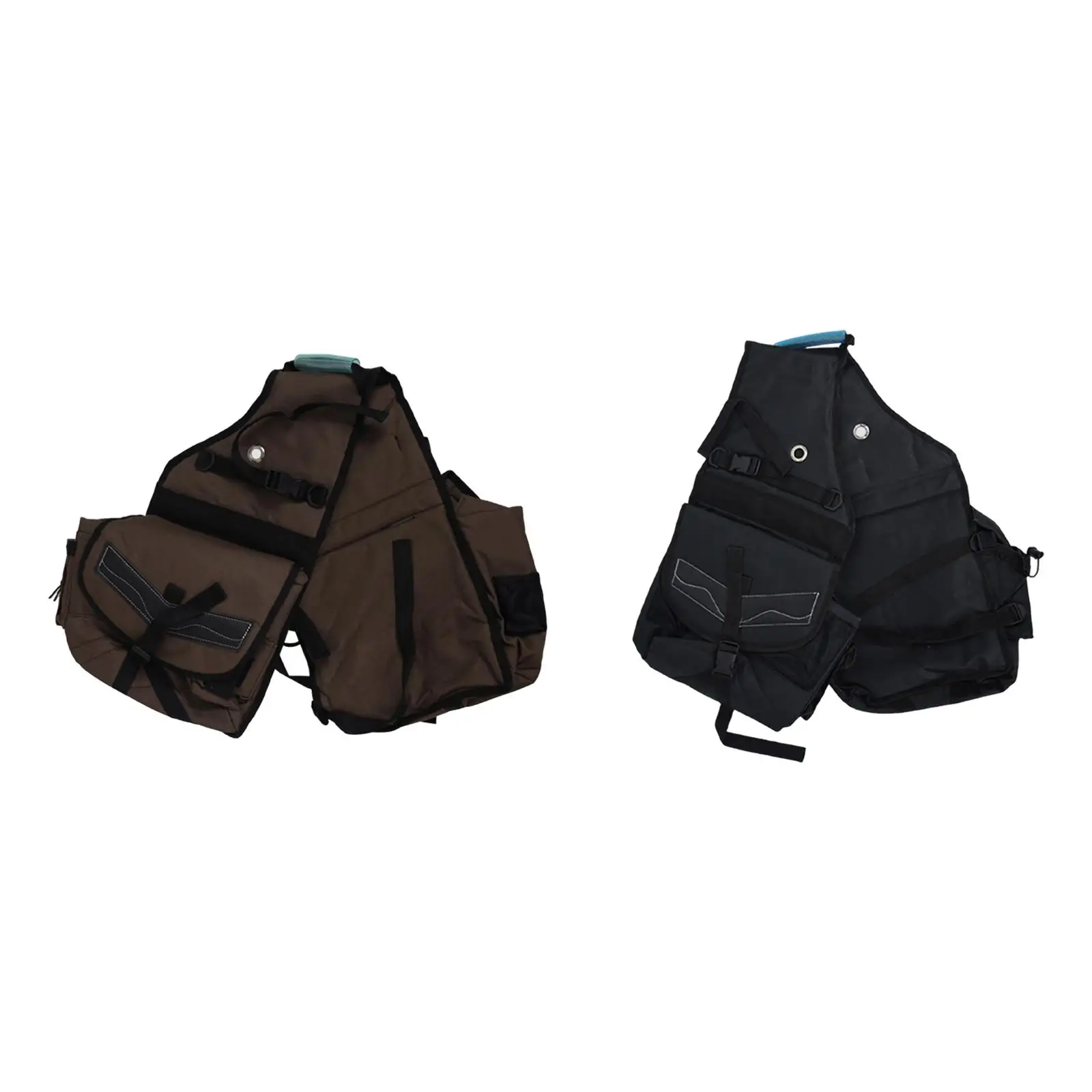 Bolsa de sillín de lona, alforja compacta para deportes ecuestres/western a caballo